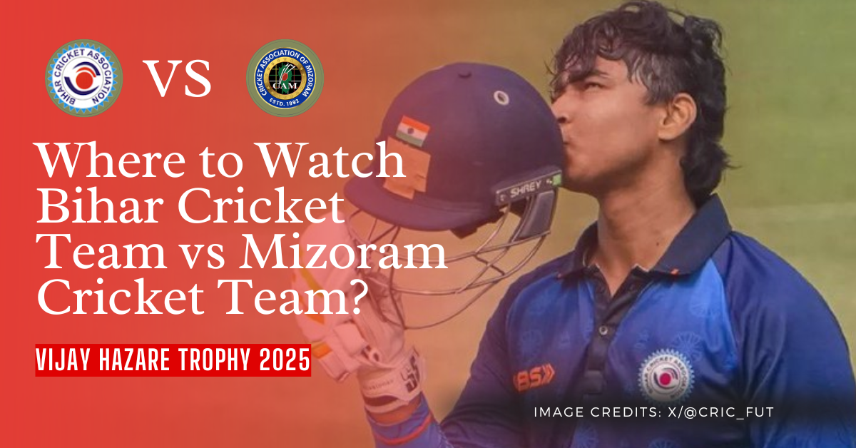 Where to Watch Bihar Cricket Team vs Mizoram Cricket Team