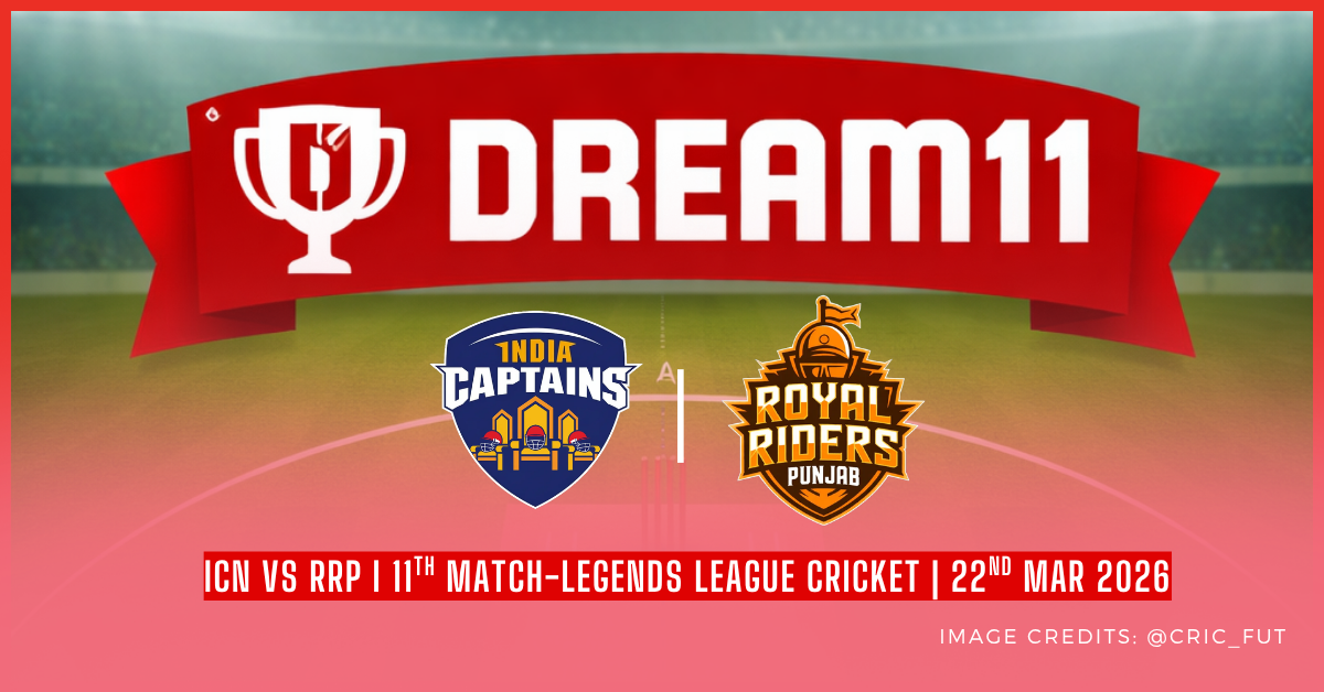 ICN vs RRP Dream11 Prediction - Legends League Cricket, 2026