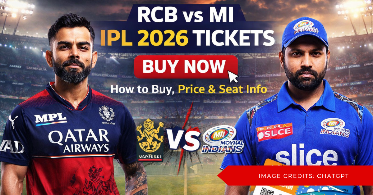 RCB vs MI IPL 2026 Tickets: How to buy, Price, Seat Info